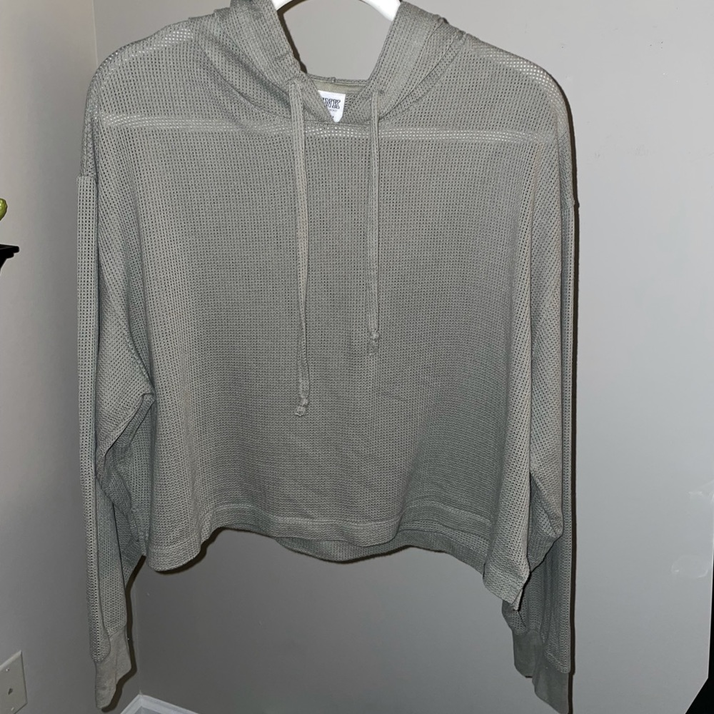 PINK - Mesh Cropped Hoodie